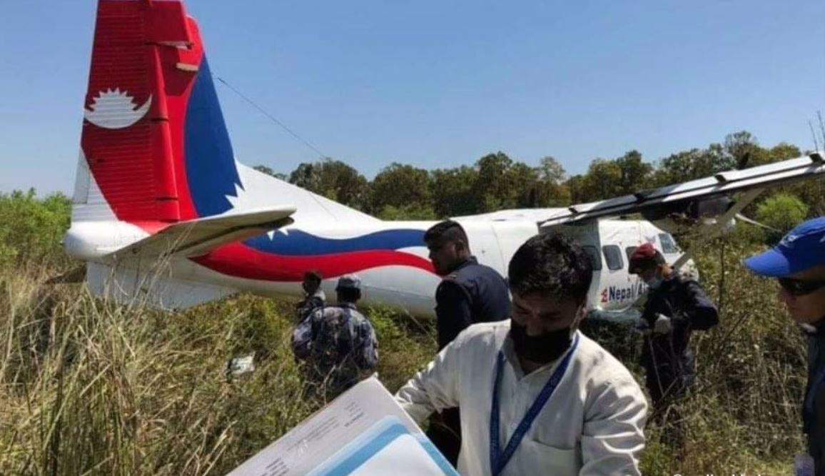 नेपालगञ्ज विमानस्थलमा नेपाल एयरलाइन्सको विमान दुर्घटना