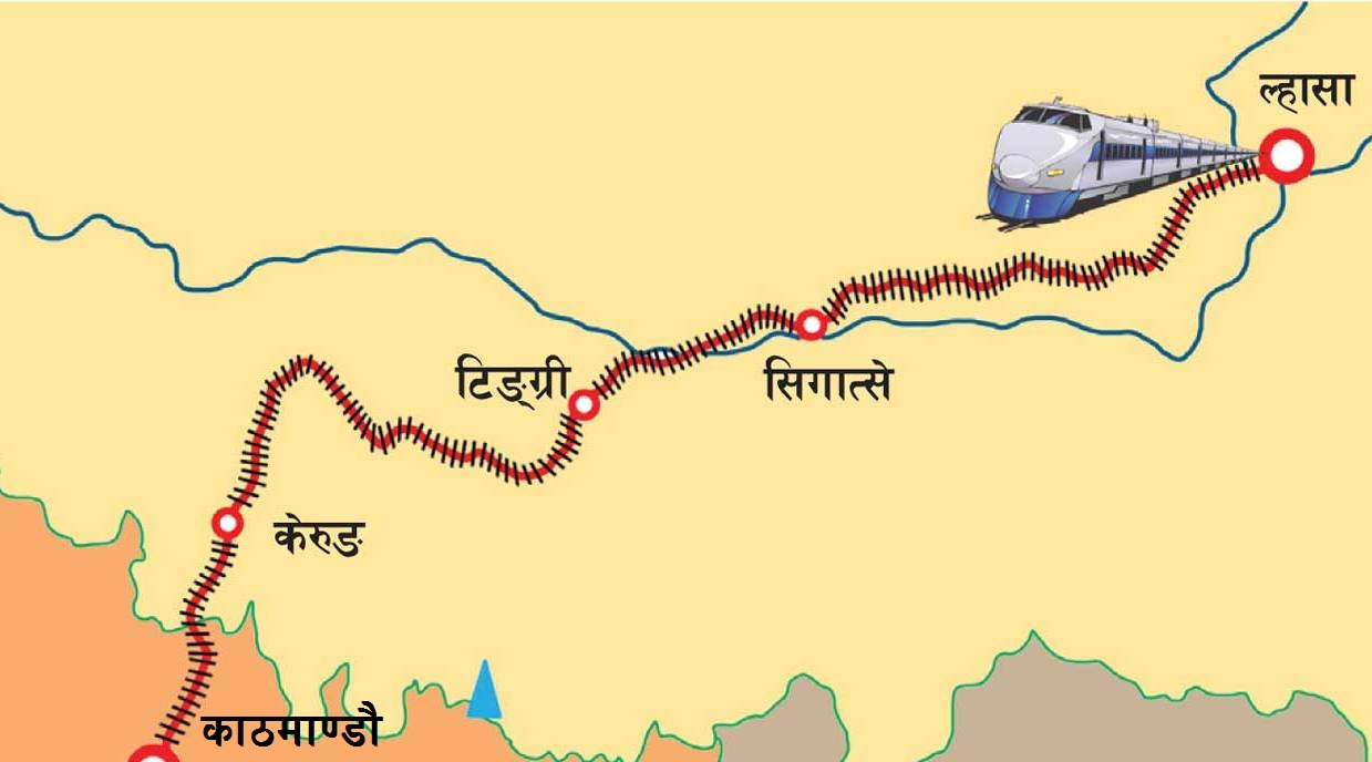 केरुङ–काठमाडौं रेलमार्गको डीपीआर तयार गर्न चिनियाँ पक्षद्वारा नेपाललाई ताकेता
