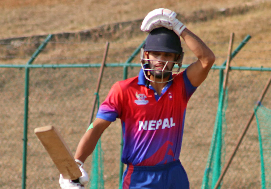 नेपाली ब्याट्सम्यान भुर्तेलकाे टी–२० अन्तर्राष्ट्रियको डेब्यु खेलमै अर्धशतक प्रहार