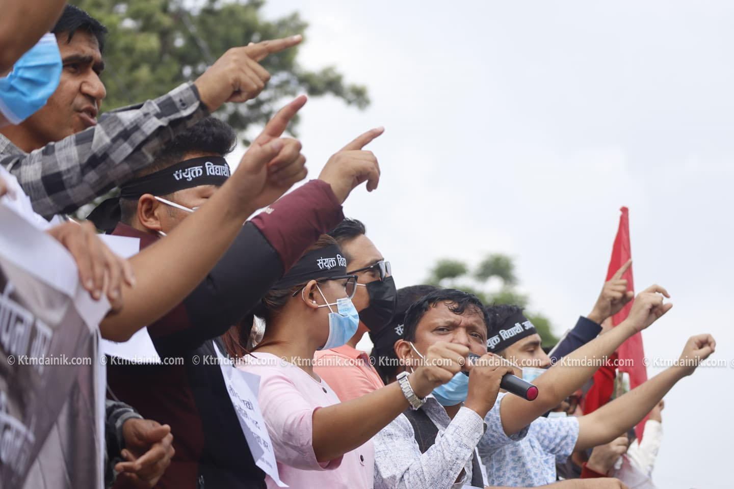 पाँच विद्यार्थी सङ्गठनद्वारा सरकार विरोधी प्रदर्शन