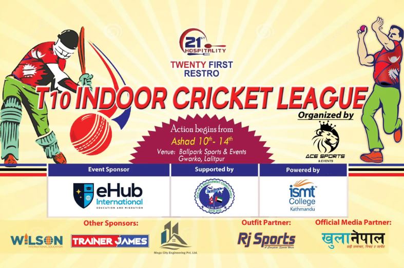 ललितपुरमा ‘टी टेन ईन्डोर क्रिकेट लिग’ प्रतियोगिता हुँदै
