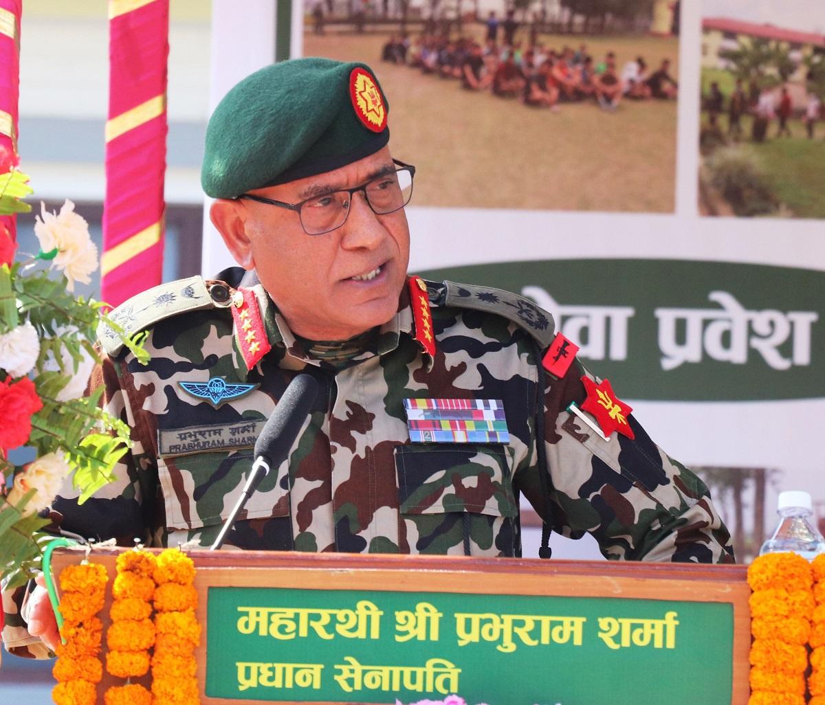 नेपाली सेनाको सङ्ख्या नेपाल सरकारले निर्धारण गर्ने हो : प्रधानसेनापति शर्मा