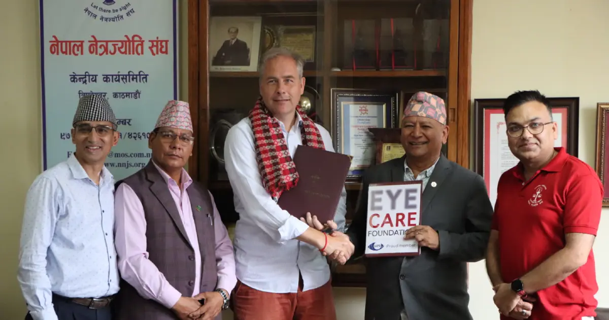 नेपाल नेत्रज्योति सङ्घ र आईकेयर फाउन्डेशनबीच हातेमालो