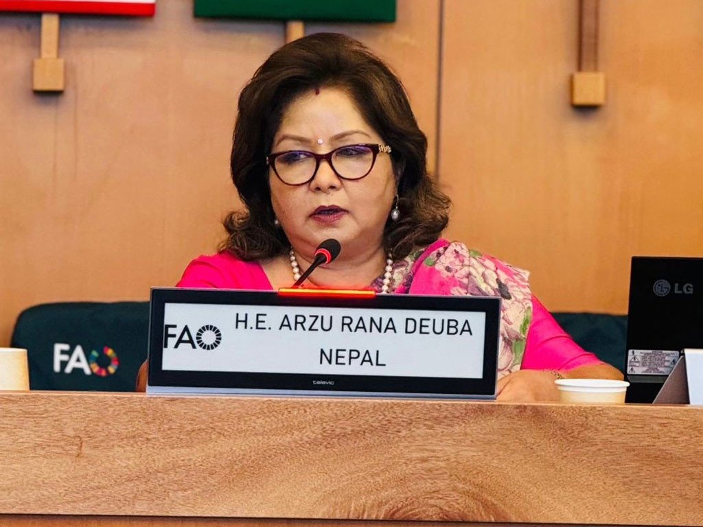 इटालीबाट परराष्ट्र मन्त्री राणाले भनिन्-‘नेपालले नागरिकको खाद्य अधिकारलाई संवैधानिक रूपमा सुनिश्चित गरेको छ’
