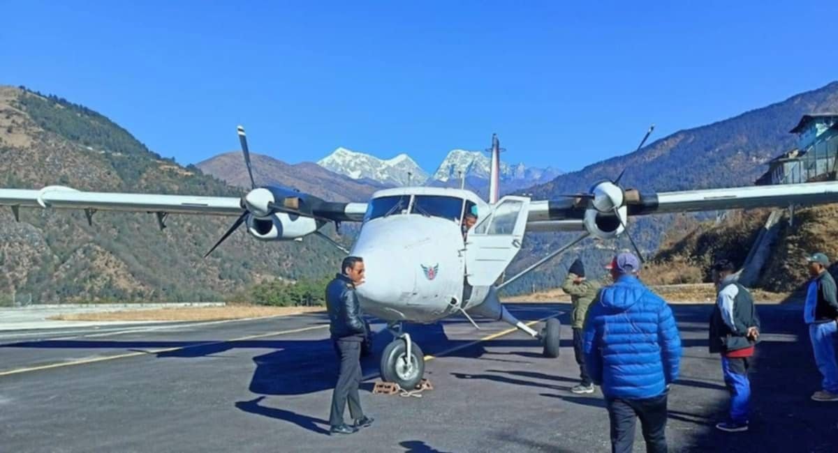 सोलुखुम्बुको फाप्लु विमानस्थलमा सत्र दिनपछि उडान