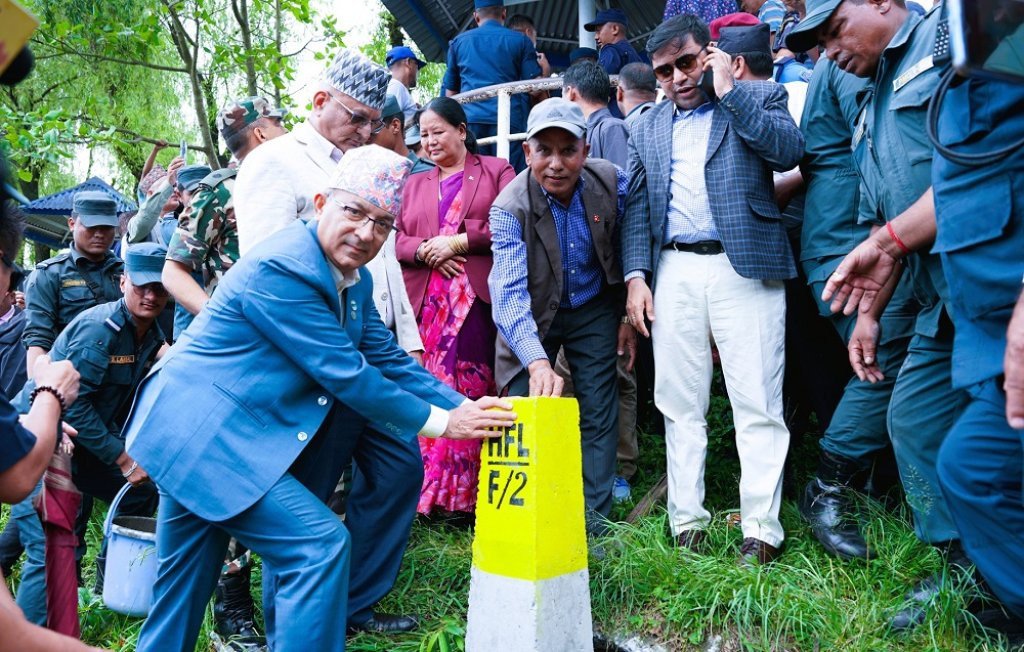 फेवाताल किनारमा सीमास्तम्भ राख्नेक्रम जारी