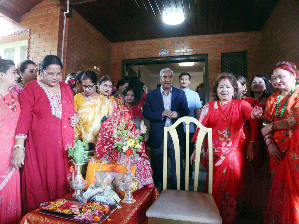 सभापति देउवा निवासमा मनाइयो गौरा पर्व