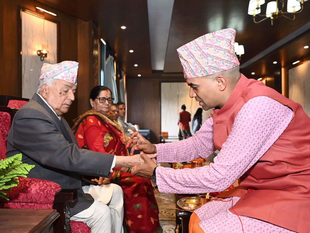 राष्ट्रपति पौडेलले गरे रक्षाबन्धन ग्रहण