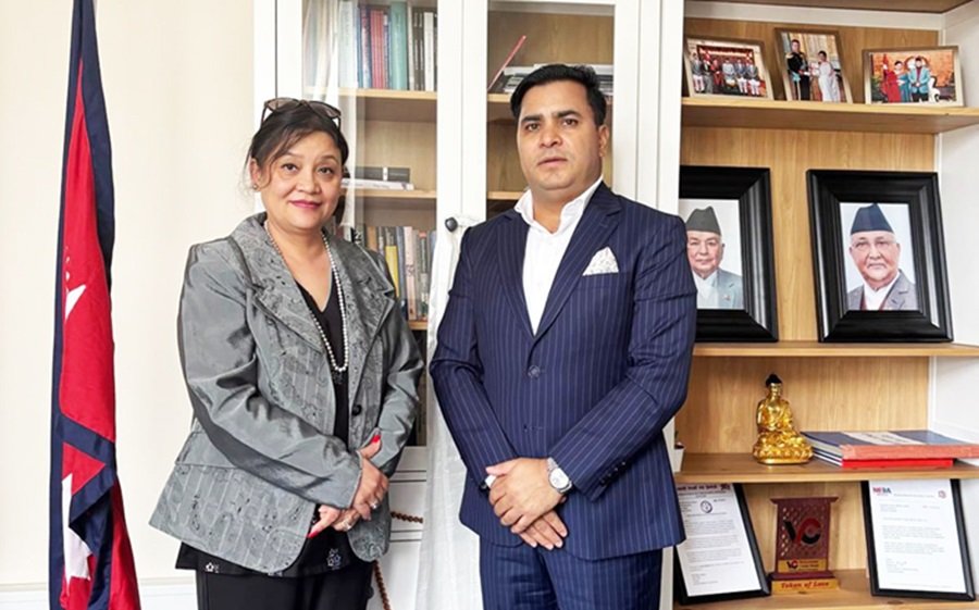 नेपाल र डेनमार्क सम्बन्ध बिस्तारबारे सीएनआईका प्रतिनिधि र राजदूत तुलाधरबीच भेटवार्ता