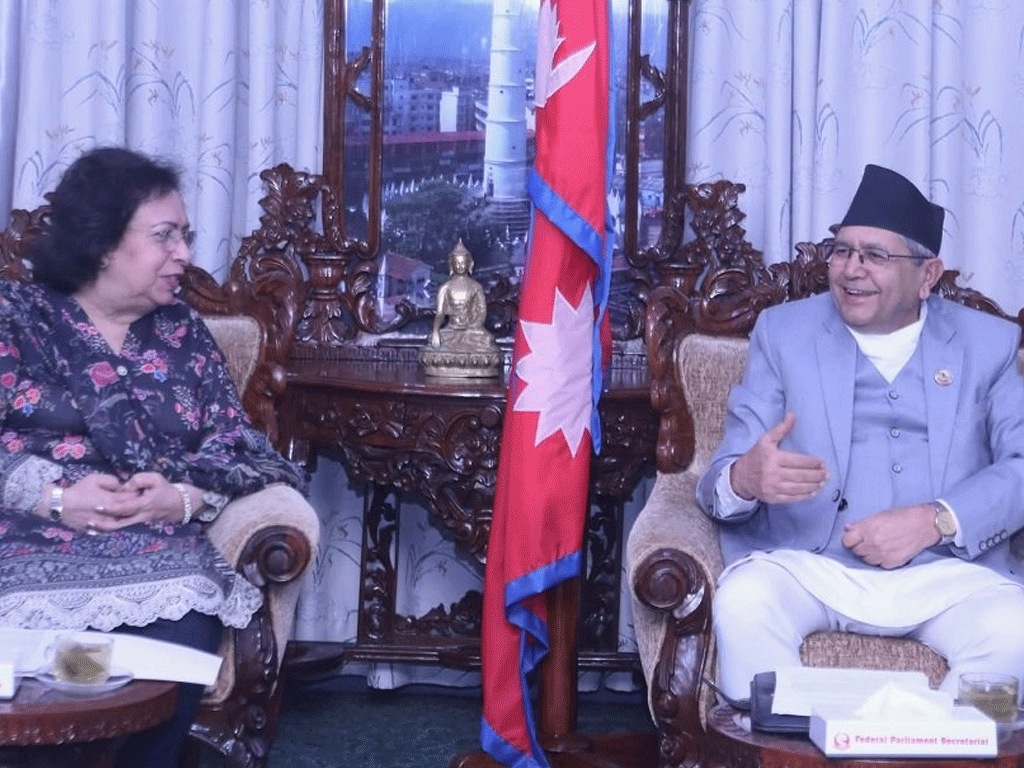 पाकिस्तानको संसदीय प्रतिनिधिमण्डलसँग सभामुखको शिष्टाचार भेट