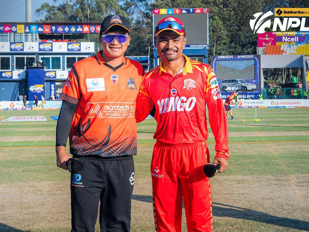 चितवनविरुद्ध टस जितेर पहिला फिल्डिङ गर्दै लुम्बिनी