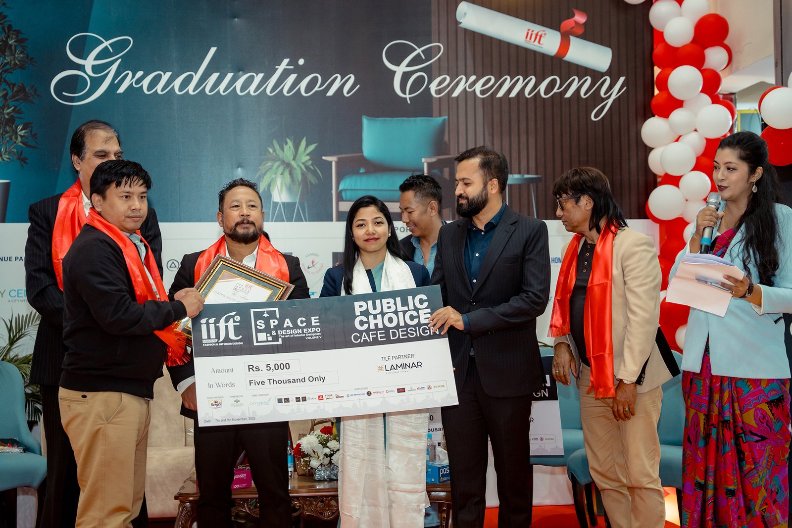 उप–मेयर सुनिता डंगोल र नेपाल वर्ल्ड २०२५ लुना लुइँटेलद्वारा आईआईएफटी स्पेस एण्ड डिजाइन एक्स्पो