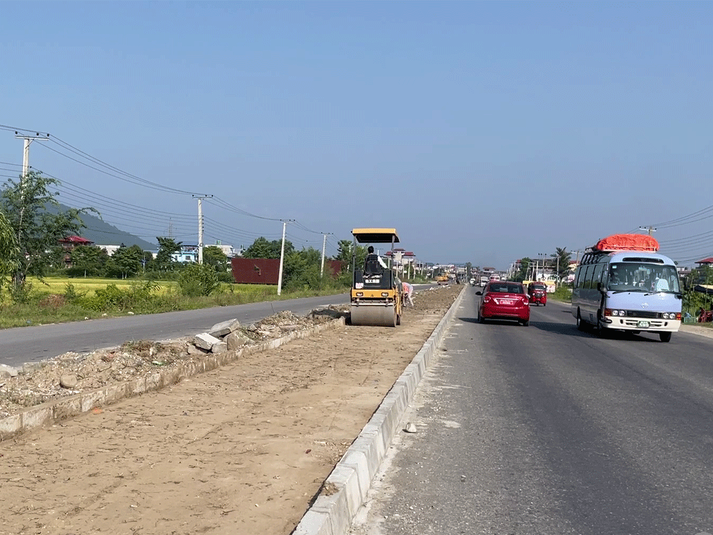 नारायणघाट-बुटवल सडक विस्तार राति मात्र