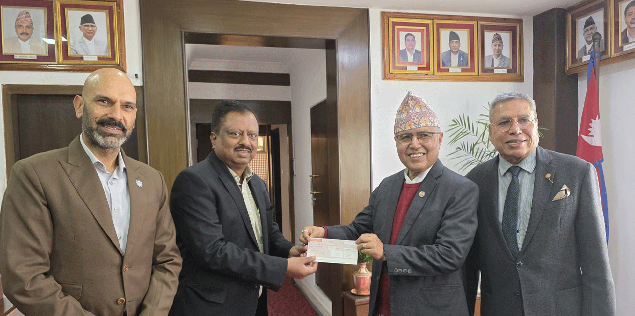 भौतिक पूर्वाधार पुनर्निर्माण कोषमा नेपाल लाइफले गर्‍यो १ करोड ५० लाख रुपैयाँ सहयोग