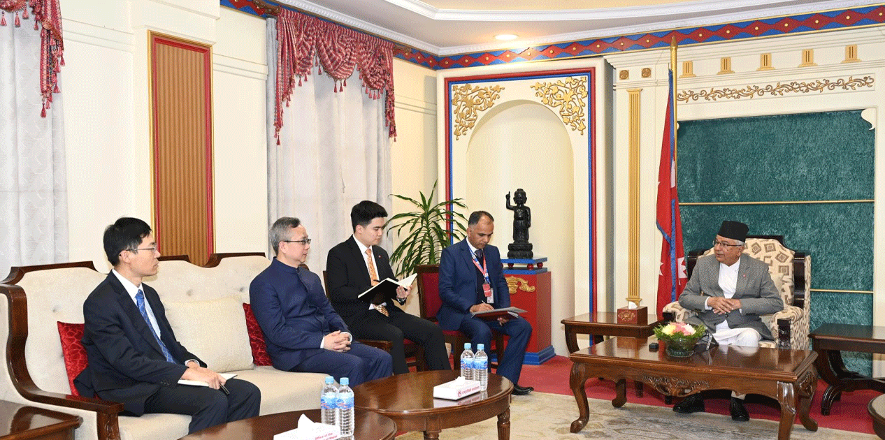 राष्ट्रपतिसँग चीनका राजदूत छन् सङले गरे बिदाइ भेट