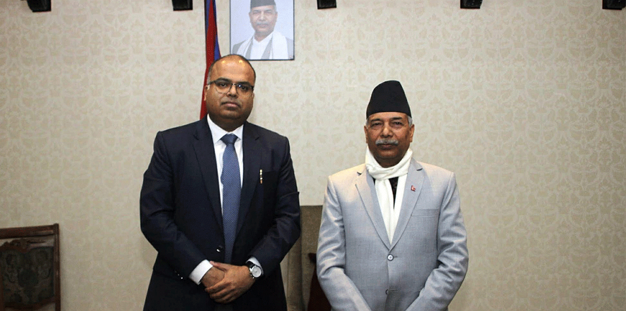 उपराष्ट्रपति यादव र भारतीय दूतावासका निमित्त राजदूतबीच शिष्टाचार भेट