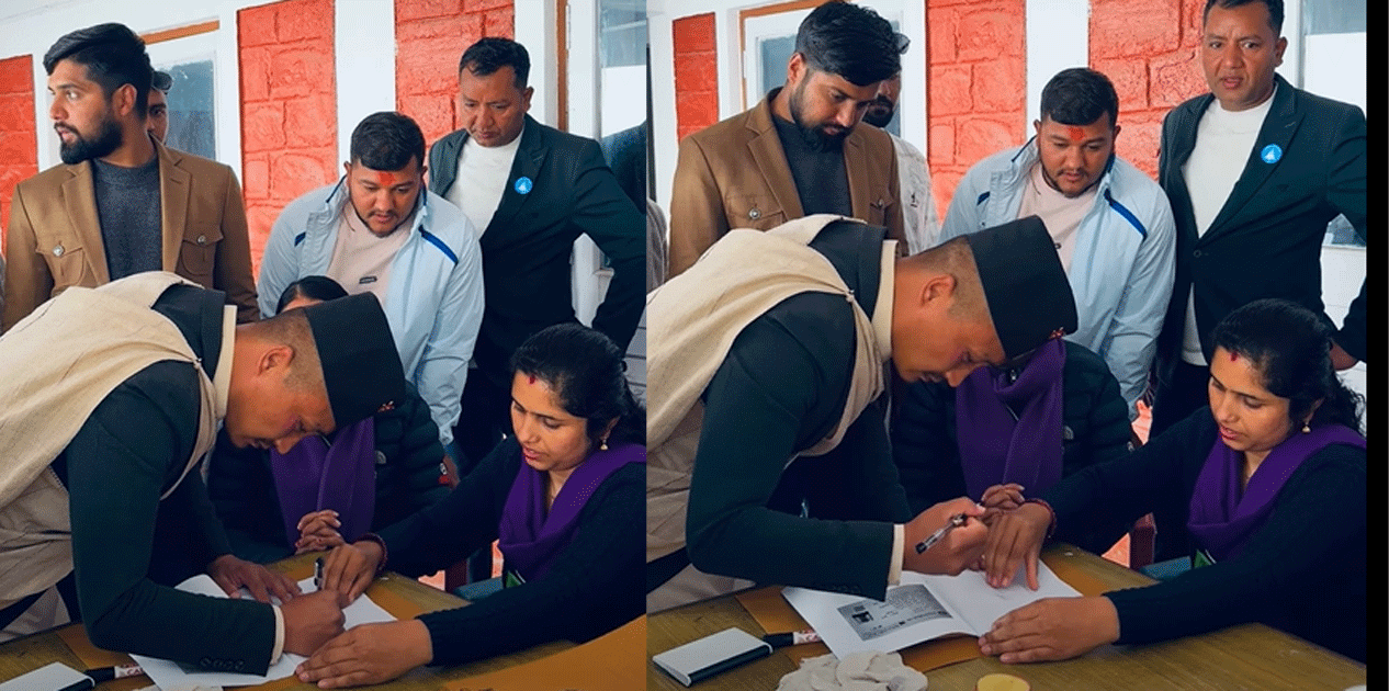 रास्वपाबाट गोरखा-१ मा सुदन गुरुङले दर्ता गरे उम्मेदवारी