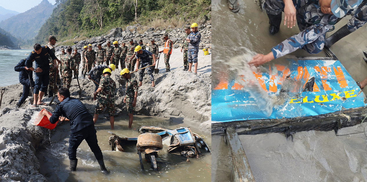 डेढ वर्षपछि भेटियो सिमलतालमा दुर्घटनामा परेको गणपति डिलक्सको बस