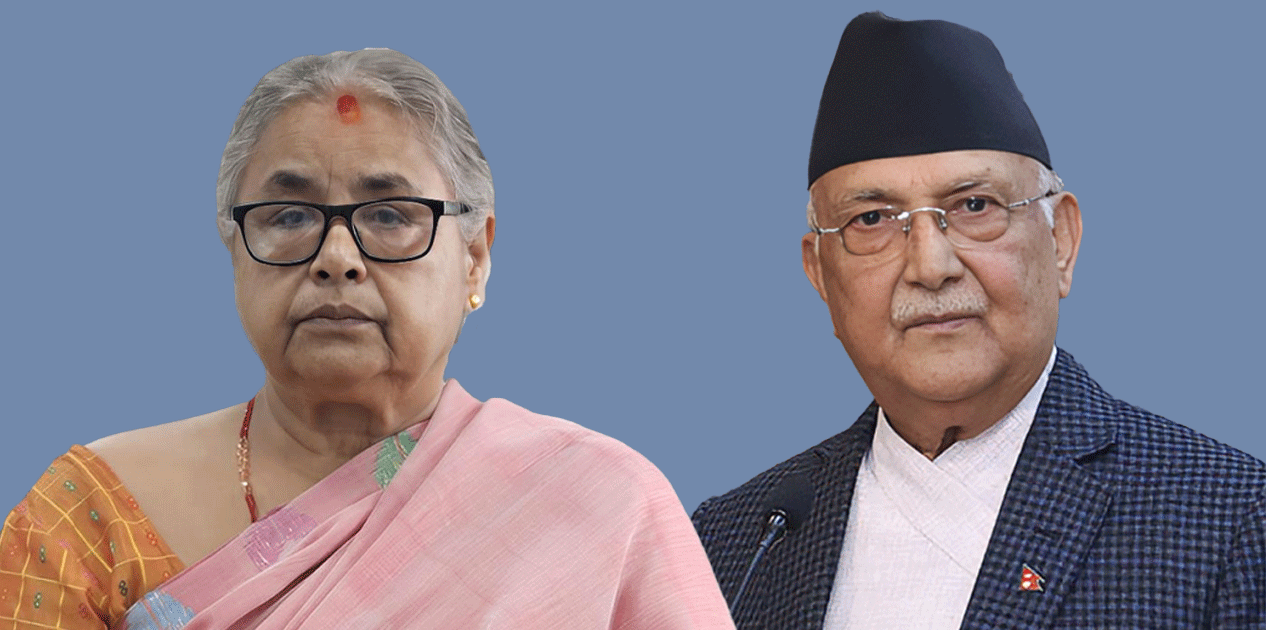 प्रधानमन्त्री कार्की र ओलीबीच छलफल