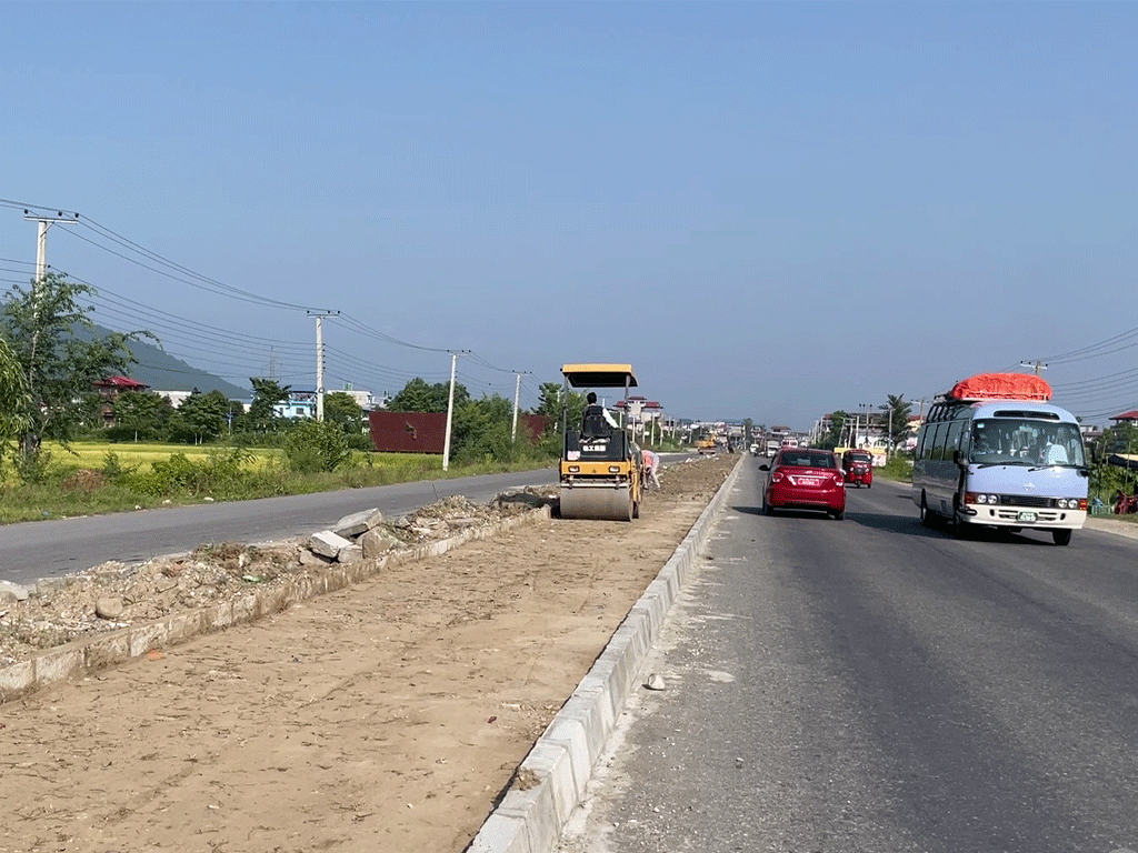 तीन वर्षमा मुग्लिन–मलेखु सडकको काम ३७ प्रतिशत