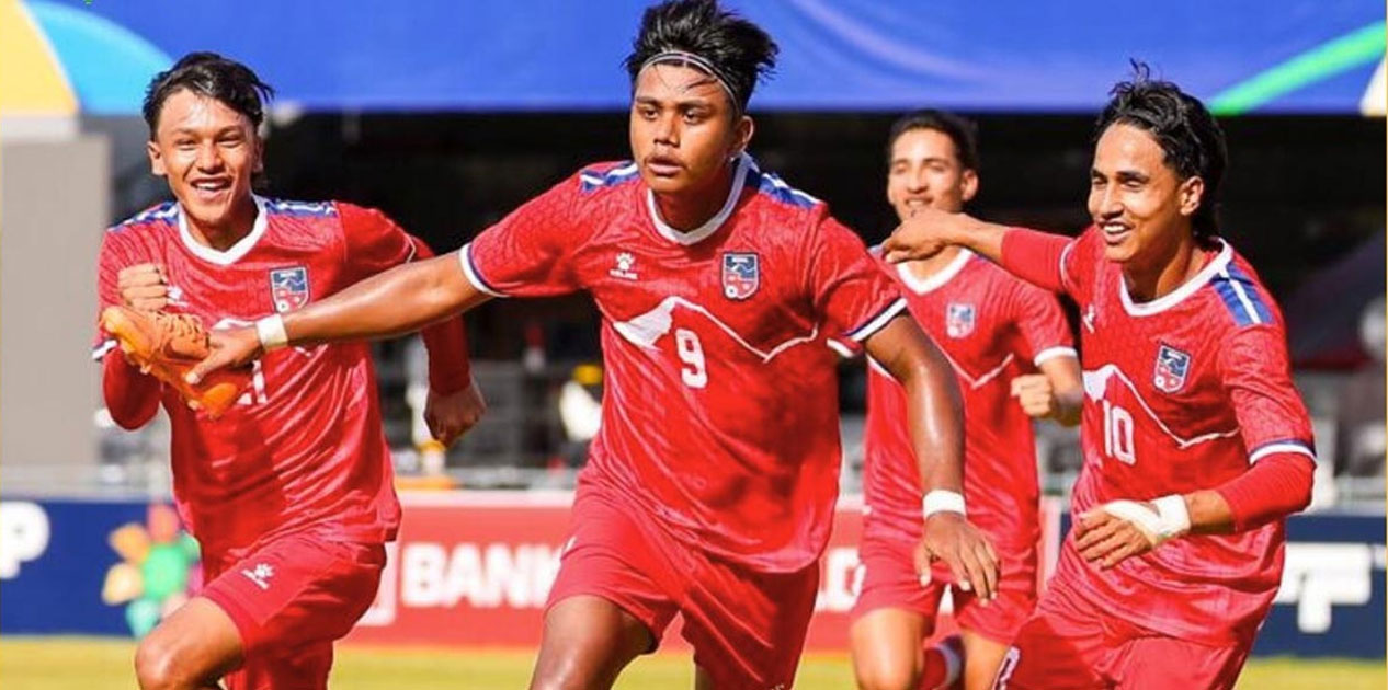 साफ यु-२० च्याम्पियनसिपमा नेपालको विजयी सुरुवात, भुटान २-१ ले पराजित