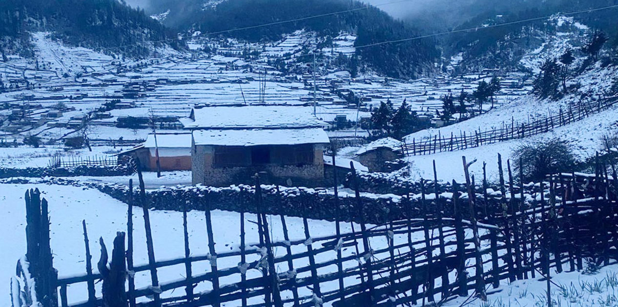 ढोरपाटनमा भारी हिमपात