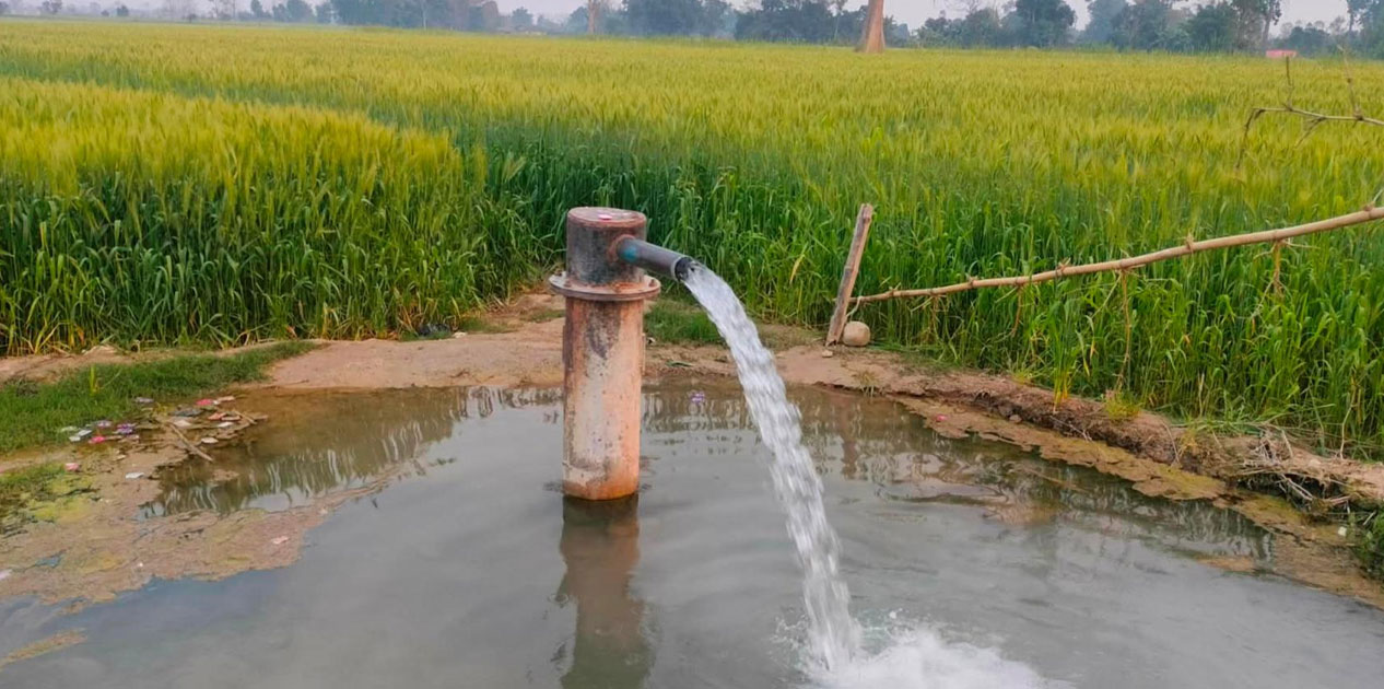 सिँचाइ समस्या समाधान गर्न बोरिङ जडान