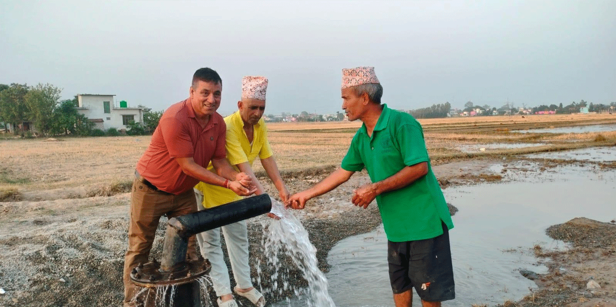 ‘डिप ट्युबवेल’ जडानसँगै सिँचाइको असुविधा हट्यो