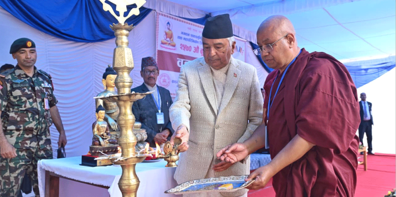 ‘पञ्चशील र चार आर्य सत्य सिद्धान्त राष्ट्रिय एकताका मार्ग निर्देशक हुन्’ : राष्ट्रपति पौडेल