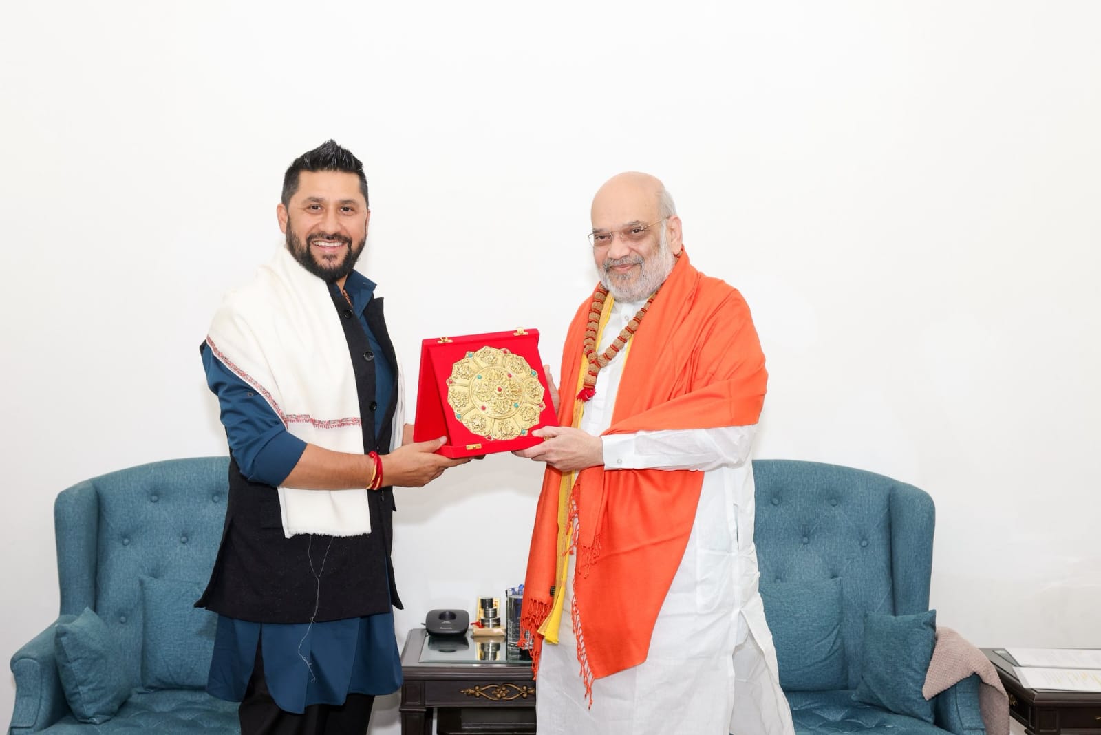 भारतका गृहमन्त्री अमित शाहसँग रास्वपा सभापति रविको भेट।