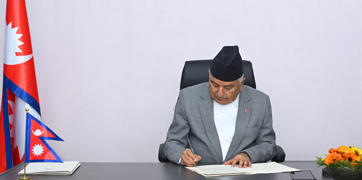 राष्ट्रपतिद्वारा दुई विधेयक प्रमाणीकरण