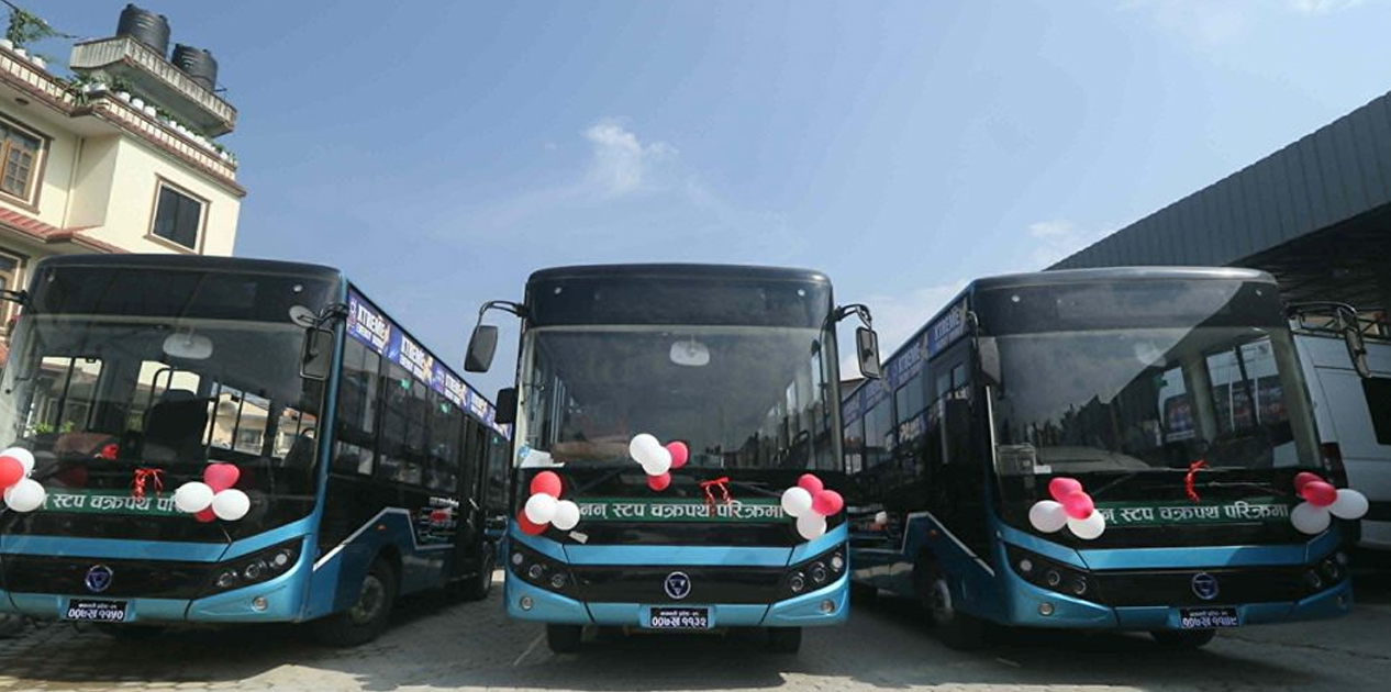काठमाडौँमा थपियो १६ नयाँ विद्युतीय बस