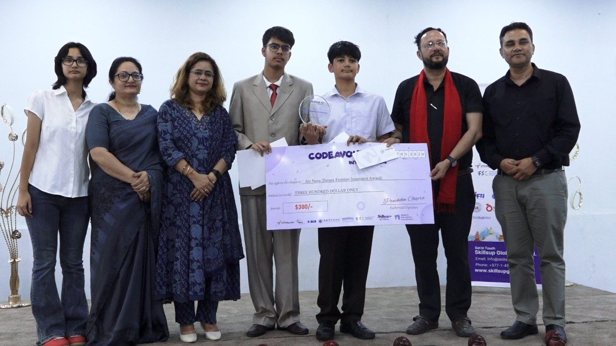कोडेभर ७.० : विश्वस्तरको एआई तथा रोबोटिक्स प्रतियोगितामा ६ नेपाली टोलीलाई अन्तर्राष्ट्रिय पुरस्कार