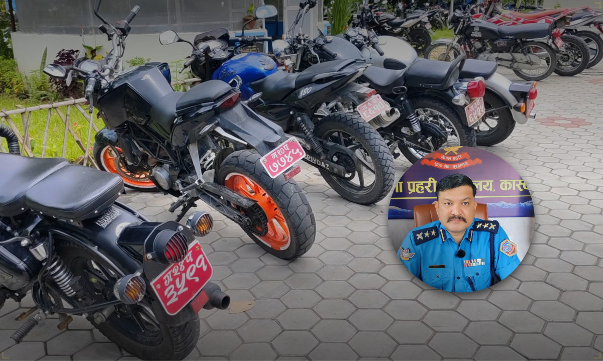 ध्वनि प्रदूषण फैलाउने ७७३ मोटरसाइकल कारबाहीमा