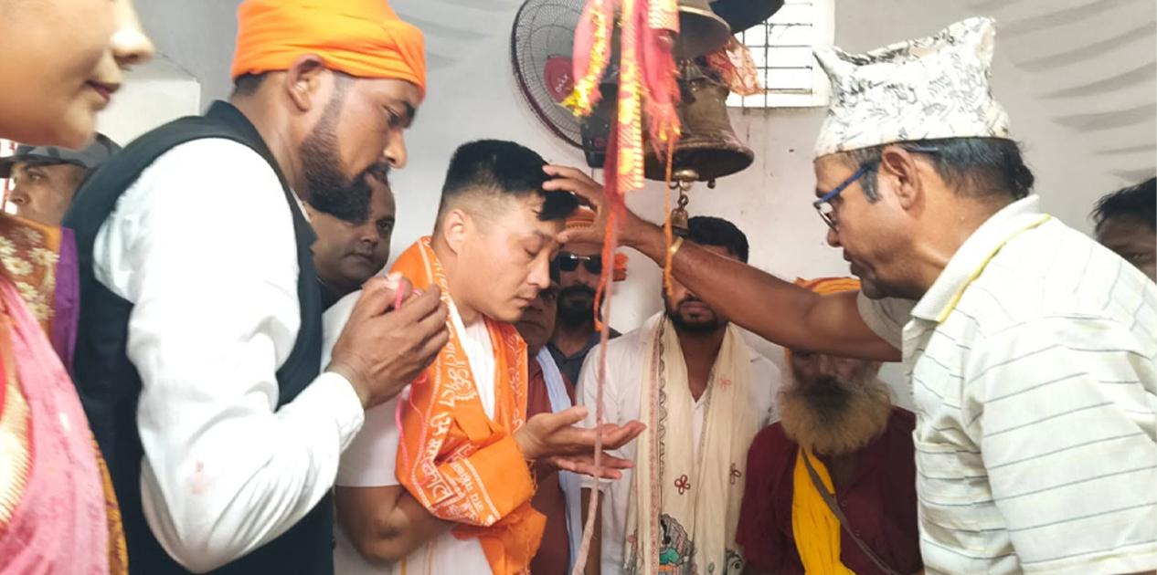 टुटेश्वरनाथ महादेव मन्दिरमा गृहमन्त्री गुरुङको विशेष पूजा