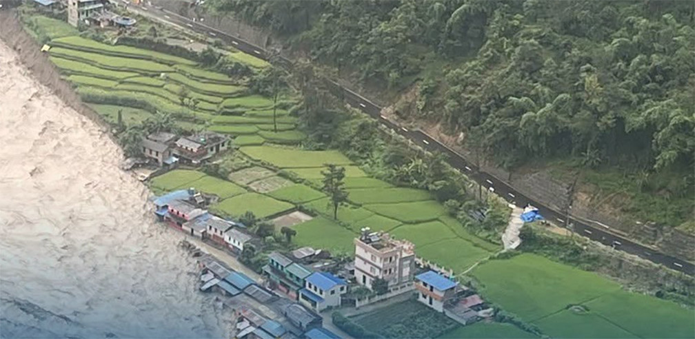 कालीगण्डकीको बाढीले पर्वतमा करिब ८० घर बगायो