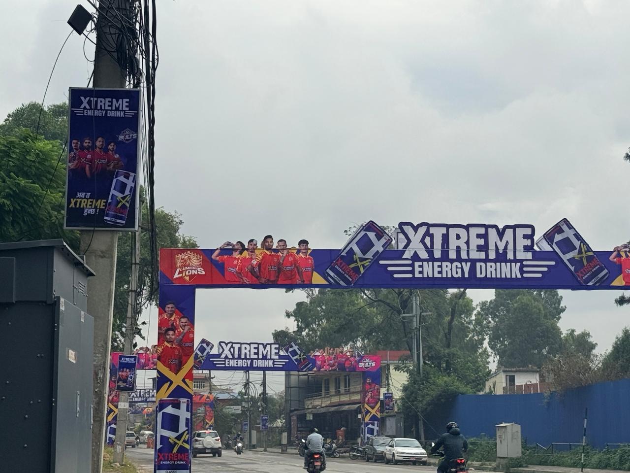 एनपीएलका ७ टोलीलाई समर्पित गर्दै एक्सट्रीमले बनायो ७ स्वागत गेट