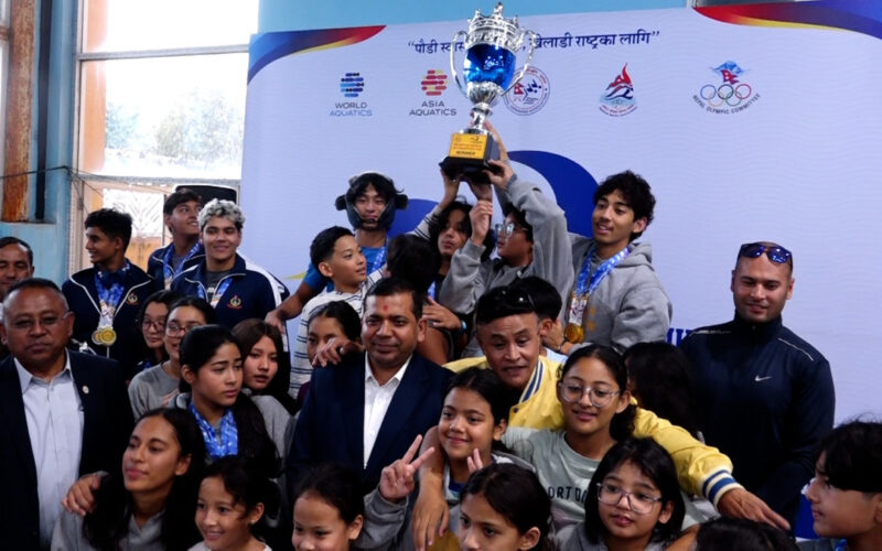 निसर्ग वाटिका एनएसए कप पौडीमा च्याम्पियन