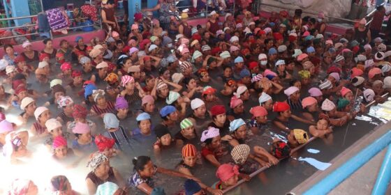 सिंगा–तातोपानी कुण्डमा प्राकृतिक उपचार गराउनेको घुइँचो