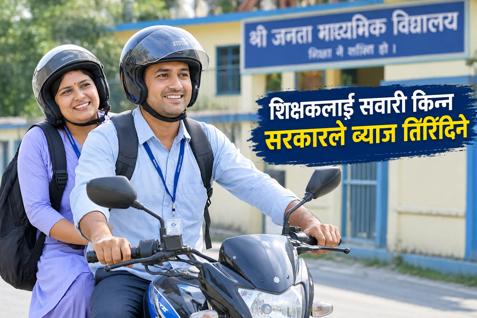 शिक्षकलाई सवारी किन्न सरकारले ब्याज तिरिदिने, मावि प्रथमलाई ५० लाख र द्वितीयलाई ४० लाखसम्म